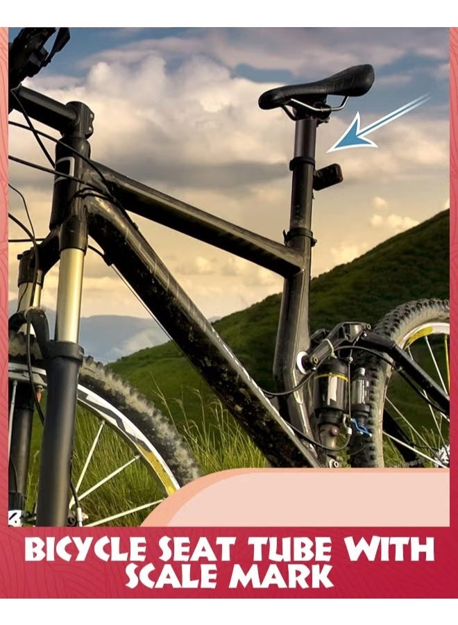 EETU Bike Seat Posts,27.2x300mm Bicycle Seatpost With Scale Mark,Adjustable Aluminum Alloy Tube Fixing Clip,Universal Black Cycling Replacement Kit For MTB Mountain Road Bikes - Image 5